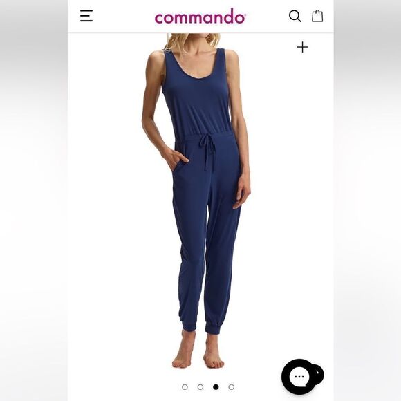 Commando Butter Tank Lounge Jumpsuit in Navy - Picture 1 of 5